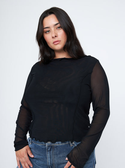 Mesh Annise Seamed Top