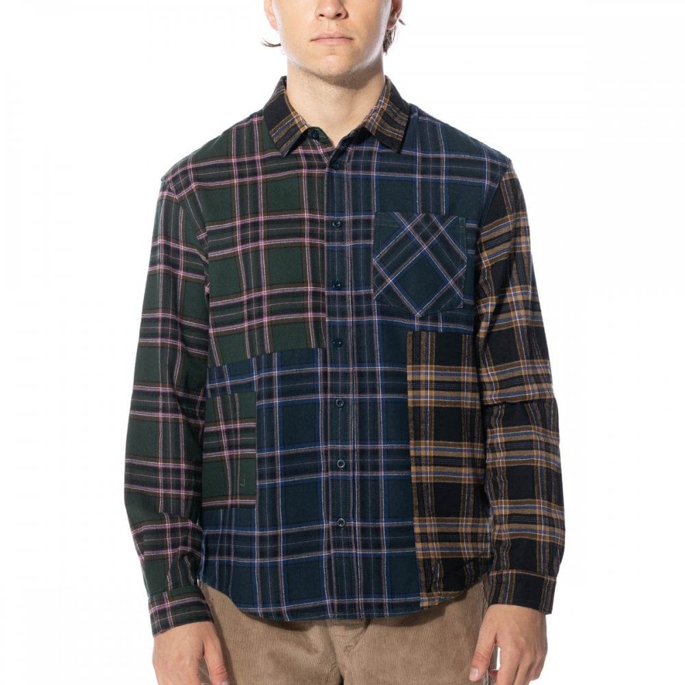 Patchwork Woven Long Sleeve