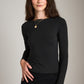 MONK & LOU-Nessa Boatneck Top-Black