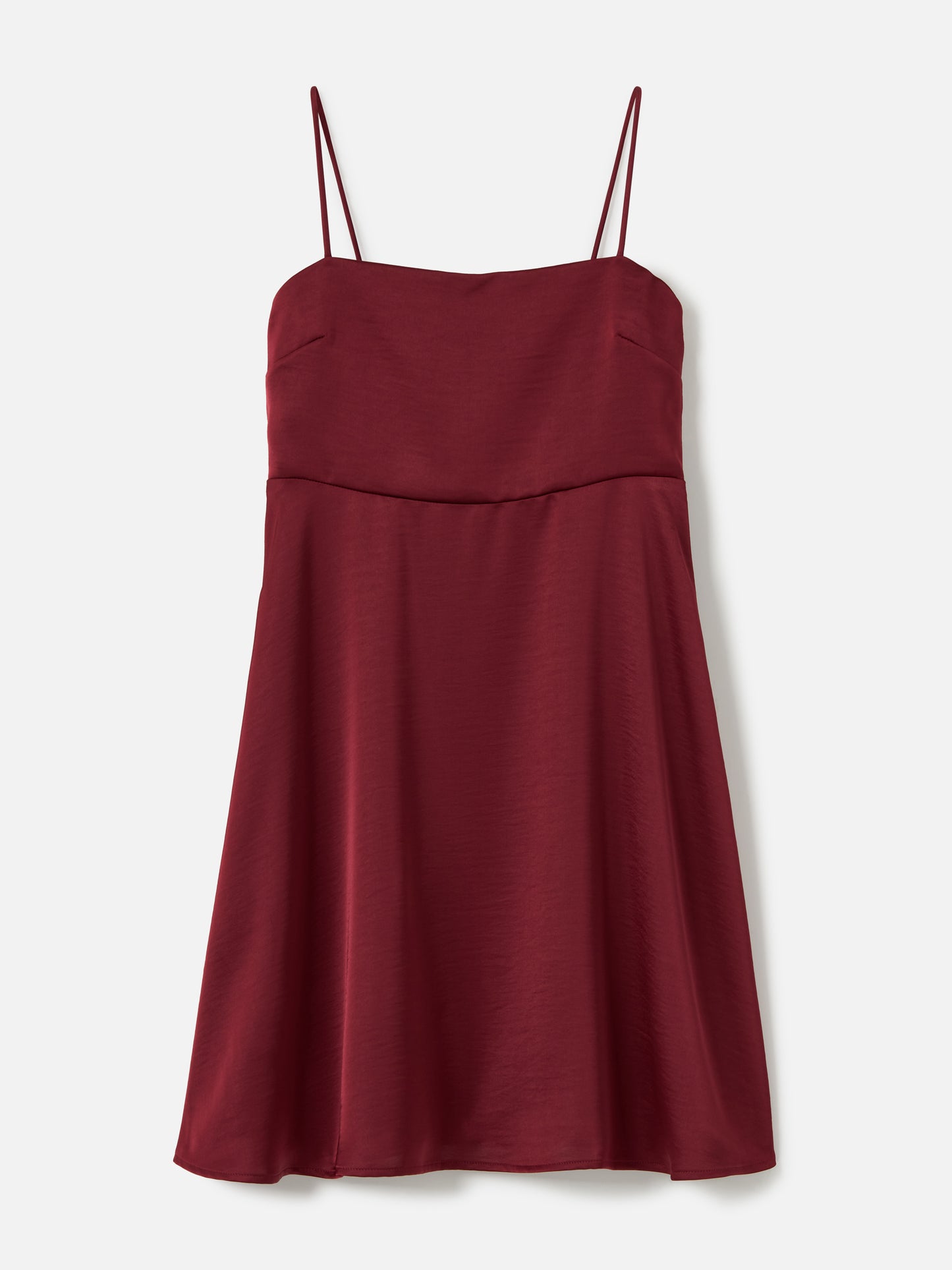 Satin Emory Smocked Flare Mini Dress