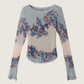 FREE PEOPLE - Lilly Printed Longsleeve Top - 