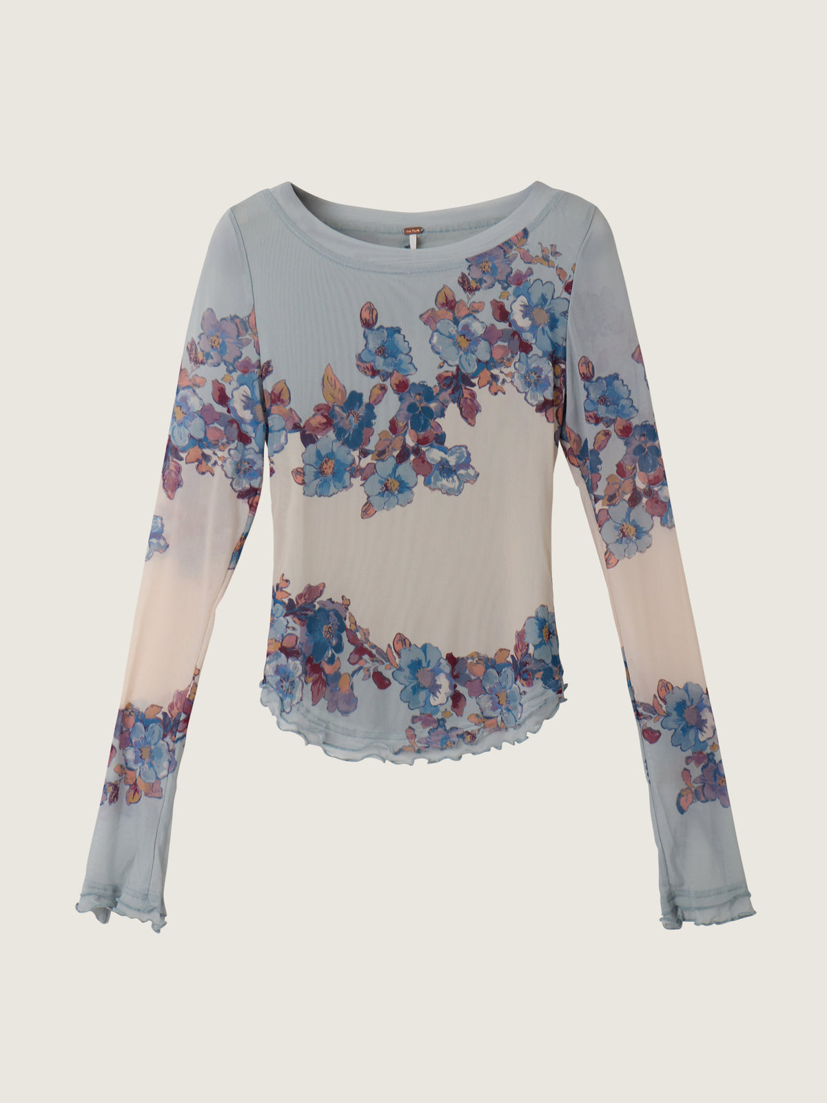 FREE PEOPLE - Lilly Printed Longsleeve Top - 