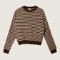 LOVEFINN - Striped Crewneck Sweater - 