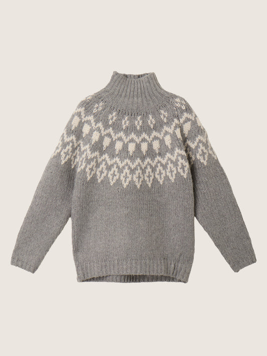 LYLA + LUXE - Aggie Fair Isle Mockneck Sweater - 