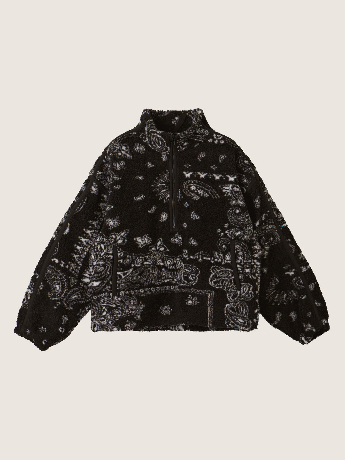RD STYLE - Mila Printed Fleece Half-Zip Pullover - 