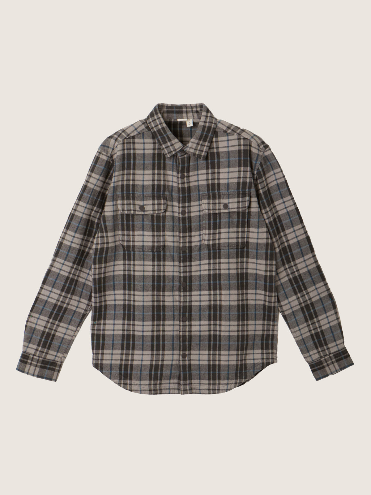 TENTREE - Kapok Flannel Colville Shirt - Graphite / Spruce Plaid