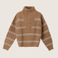 SADIE & SAGE - Warm Chai Quarter Zip Pullover Sweater - 