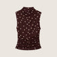 LOVEFINN - Polka Dot Mockneck Shell - 