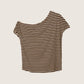 LOVEFINN - Striped Off Shoulder Top - 