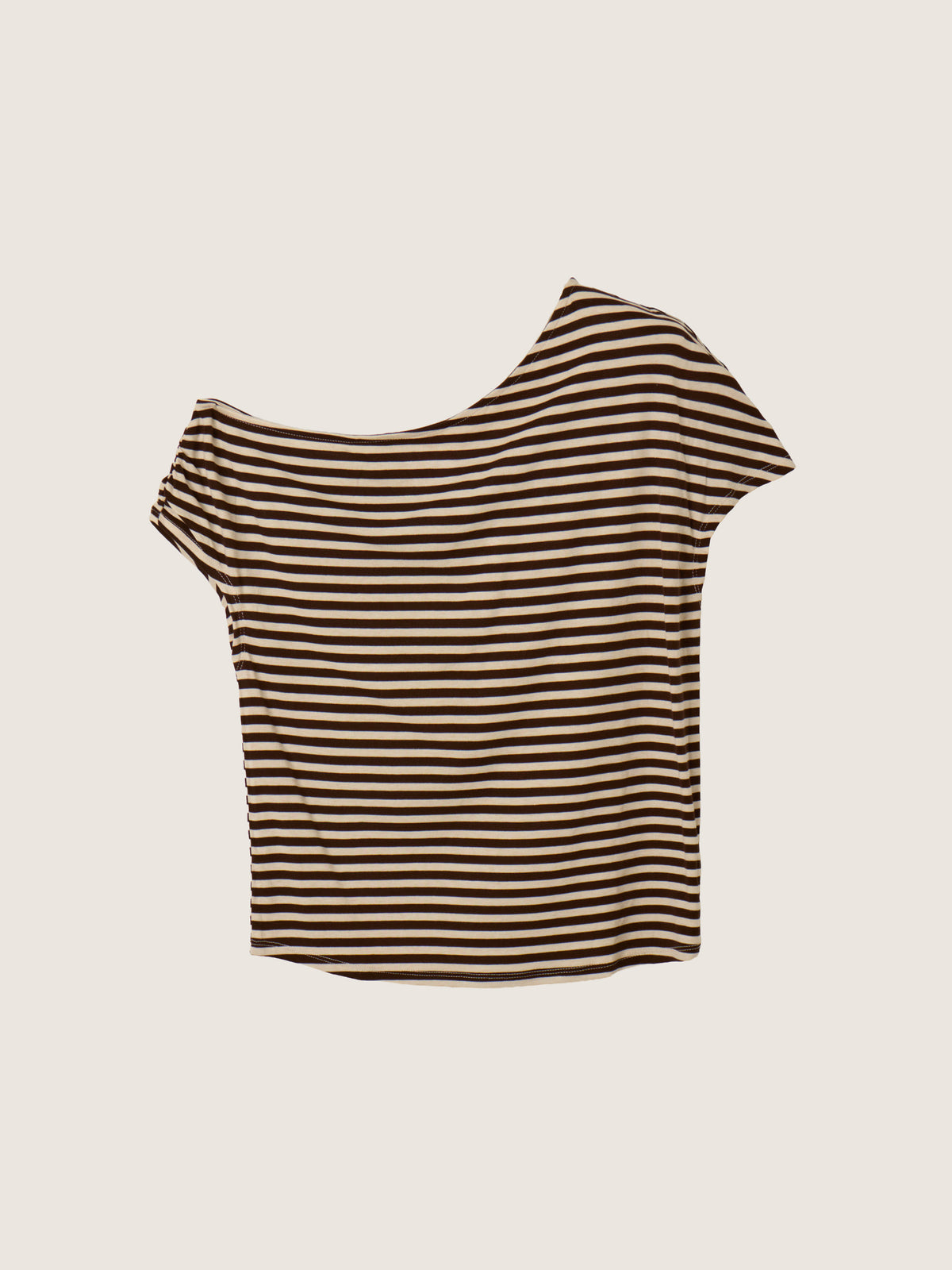 LOVEFINN - Striped Off Shoulder Top - 