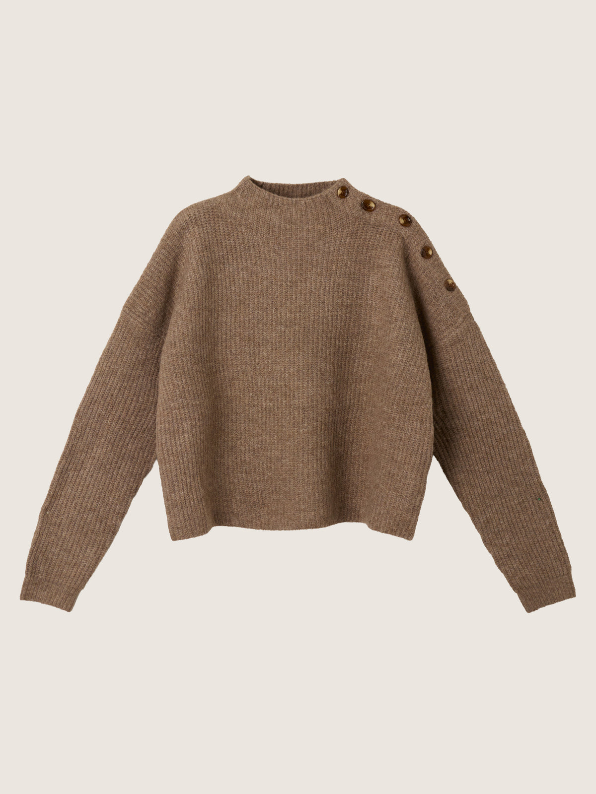 LOVEFINN - Button Detail Pullover Sweater - 