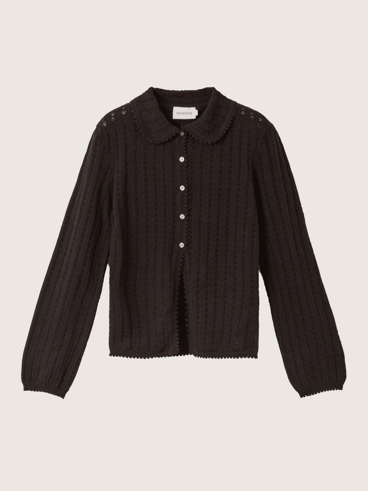 MINKPINK - Hanna Pointelle Cardigan - 