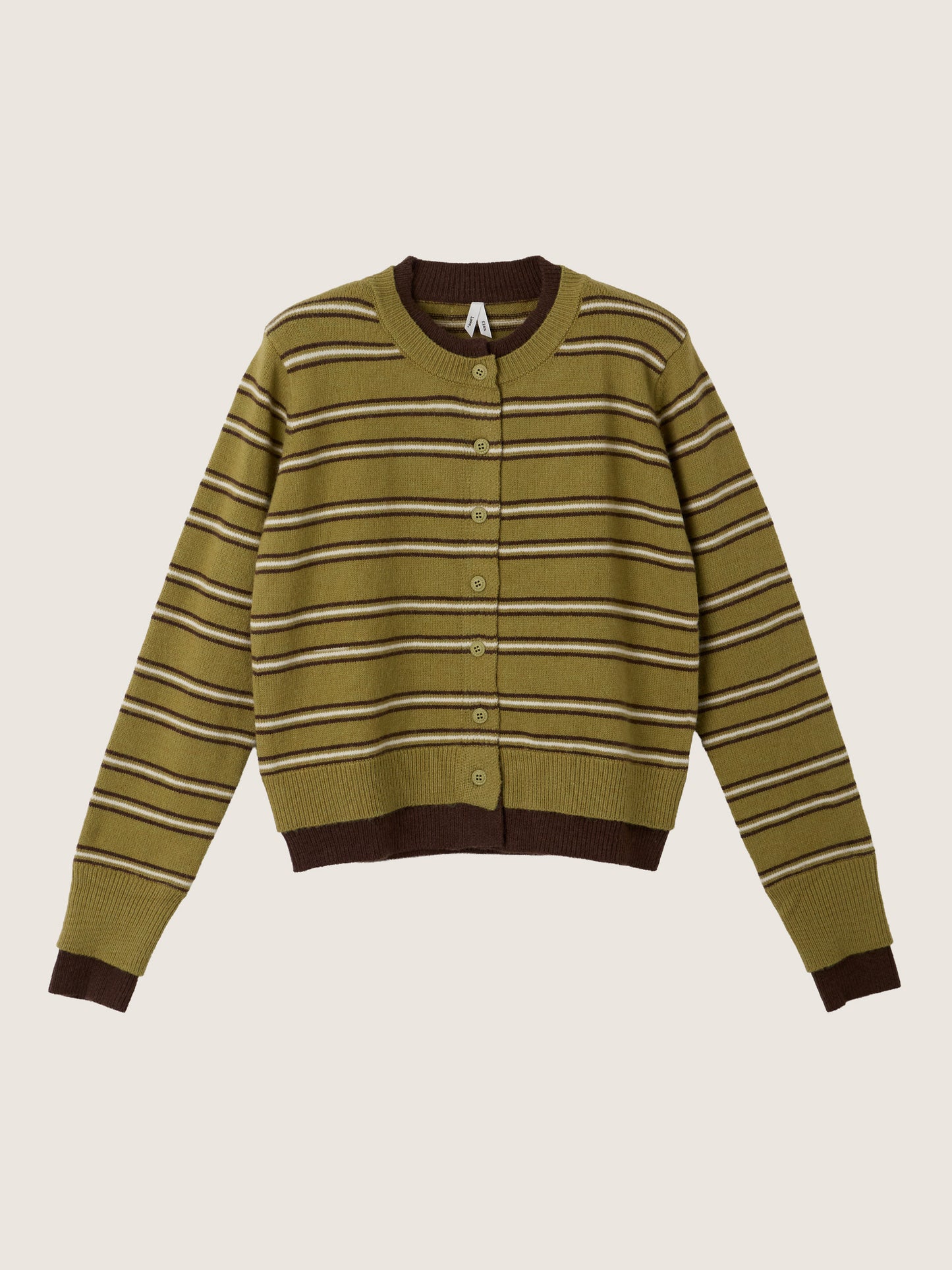 Olive Stripe Cardigan
