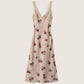 LOVEFINN - Floral Satin Dress - 