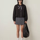 LOVEFINN - Gingham Contrast Bomber Jacket - 