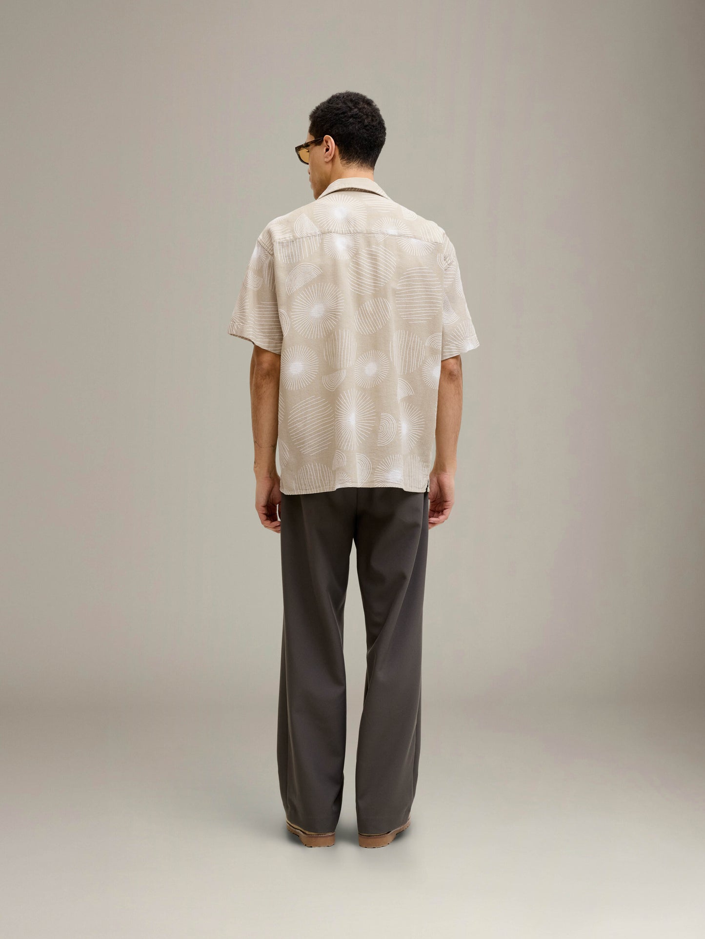 JACK JONES - Abstract Print Shortsleeve Resort Shirt - 