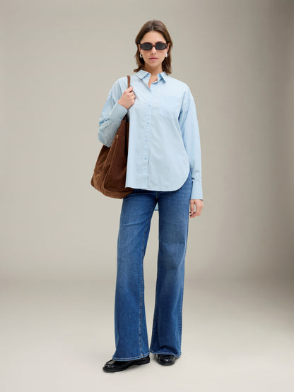 JJXX - Jamie Relaxed Poplin Shirt - Skyway White Grid