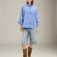 JJXX - Jamie Relaxed Poplin Shirt - Vista Blue Cabernet Stripe