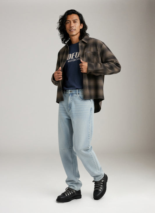 KUWALLA - Baggy Darted Denim Jeans - 