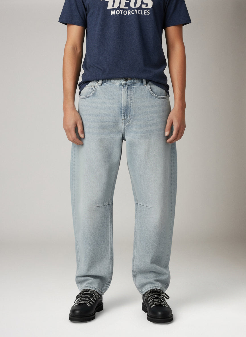 KUWALLA - Baggy Darted Denim Jeans - 