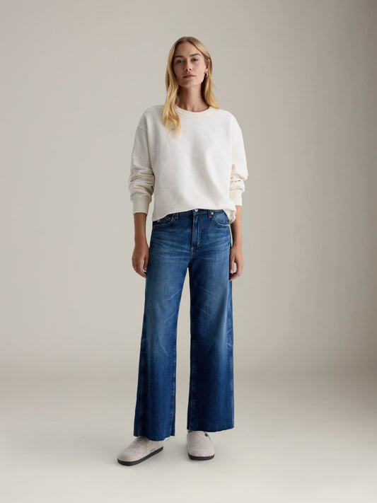AG - Saige Wide Leg Cropped Jeans - 