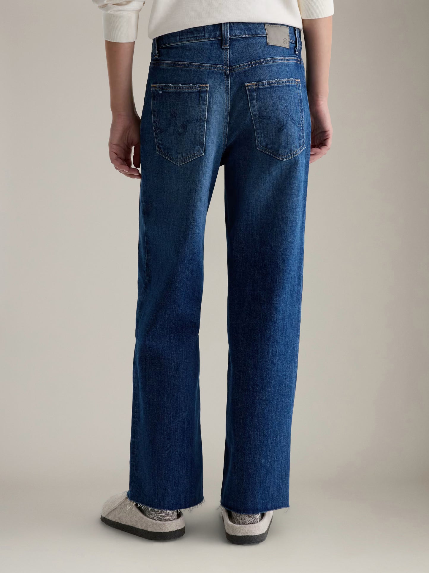 AG - Saige Wide Leg Cropped Jeans - 