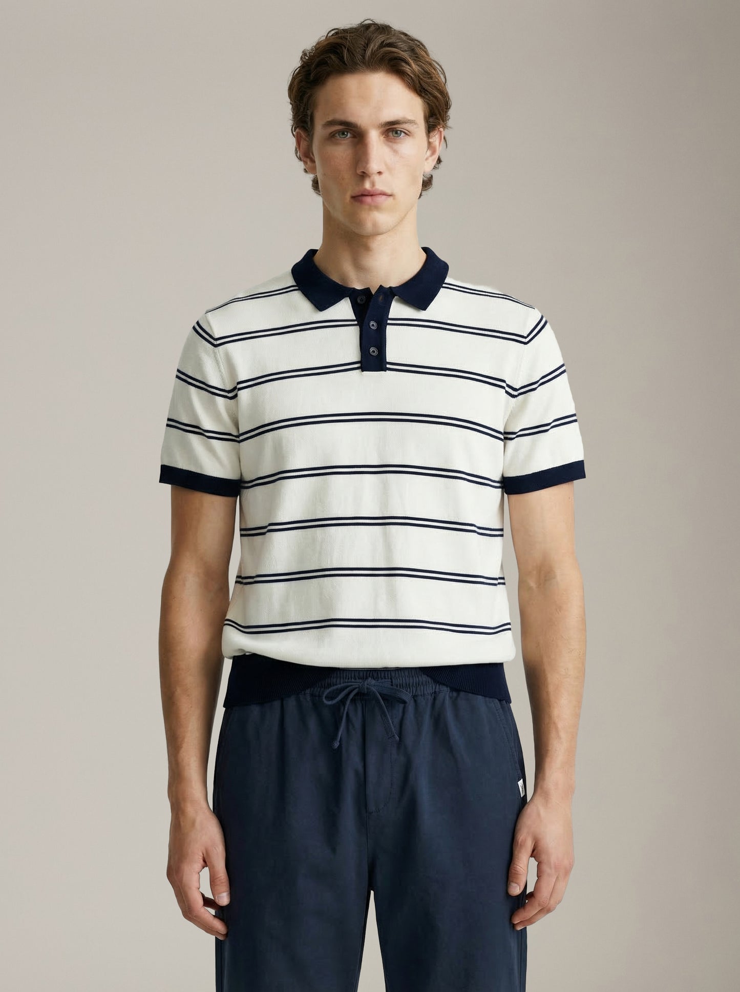CHAMPLAIN - Striped Knit Polo - 