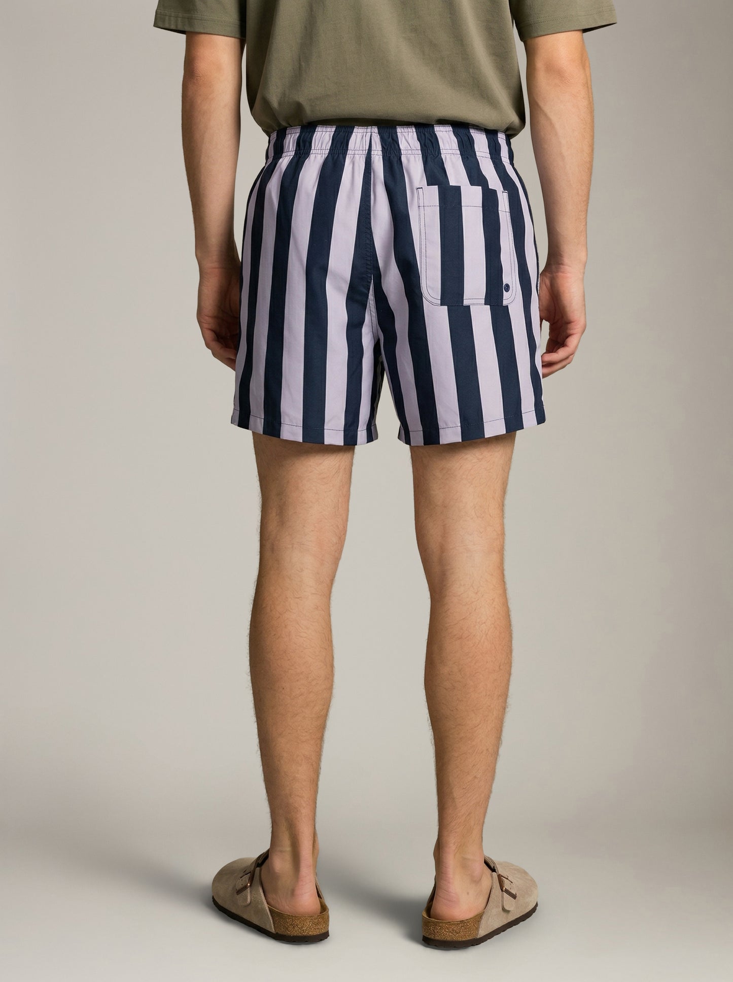 SELECTED - Dane Stripe Swim Shorts - 