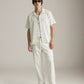 ATRIUM - Textured Pinstripe Camp Shirt - 