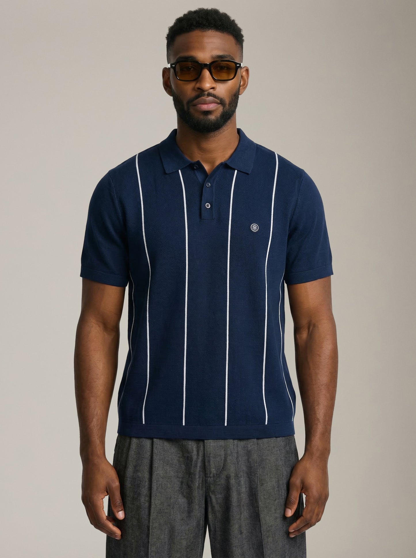 CHAMPLAIN - Vertical Stripe Knit Polo - 
