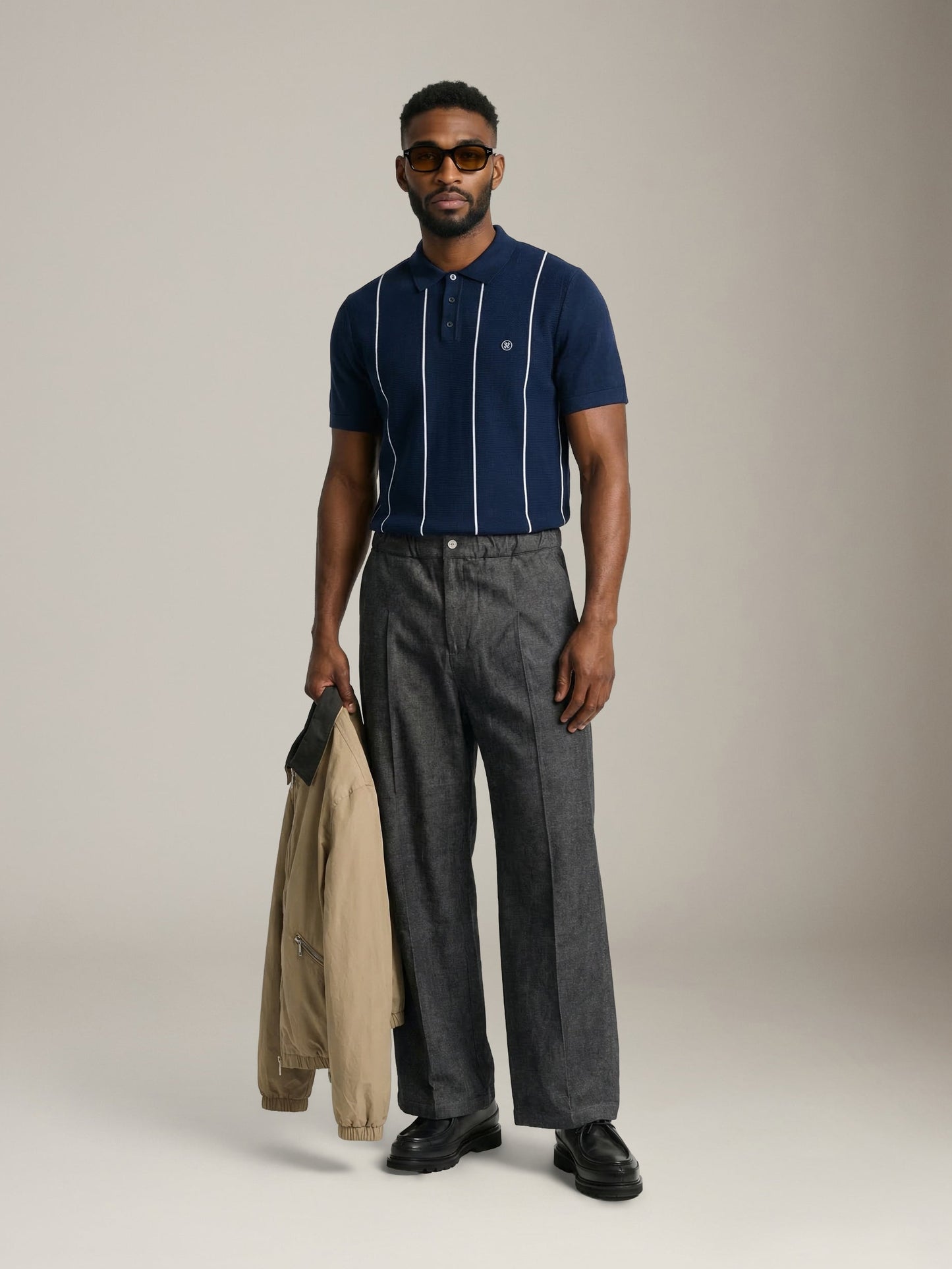 CHAMPLAIN - Vertical Stripe Knit Polo - 