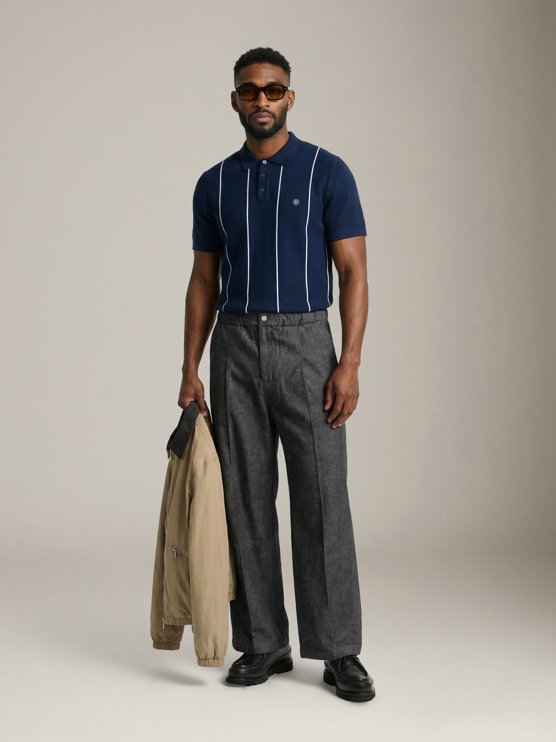 CHAMPLAIN - Vertical Stripe Knit Polo - 