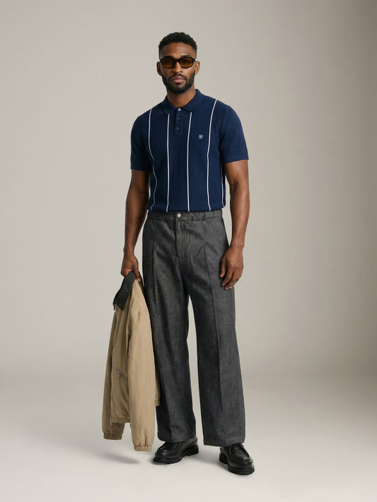 CHAMPLAIN - Vertical Stripe Knit Polo - 