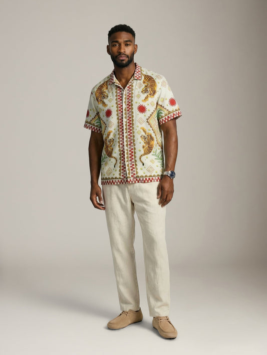 KUWALLA - Beach Shirt - Tiger Cream