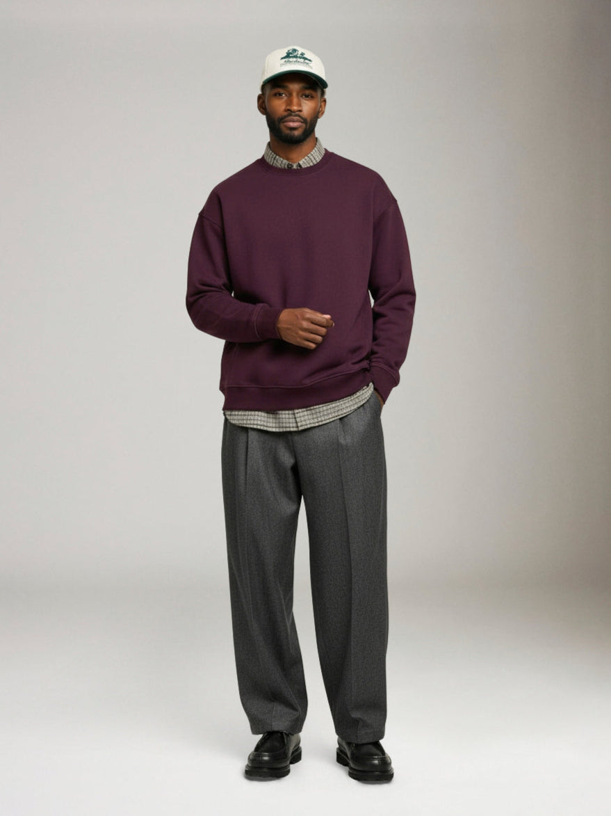 Midweight Oversized Crewneck Sweatshirt