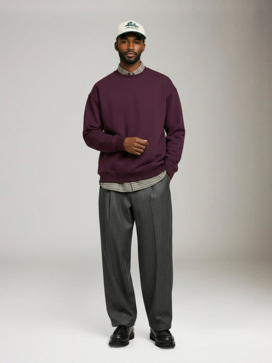 Midweight Oversized Crewneck Sweatshirt