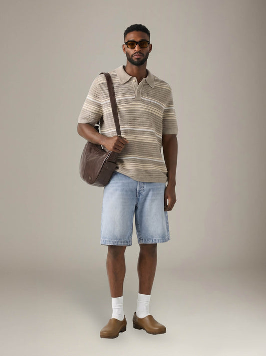 LEVI'S - Laguna Sweater Polo - Terrace Stripe Vintage Khaki