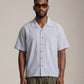 ATRIUM - Textured Stripe Camp Shirt - 