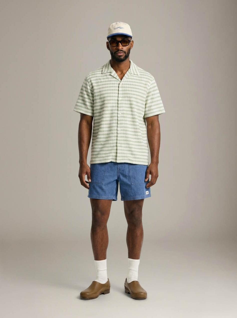 SELECTED - Dylan Jacquard Knit Shortsleeve Overshirt - 