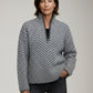 JOHN & JENN - Dominic Herringbone Quarter Zip Pullover - 