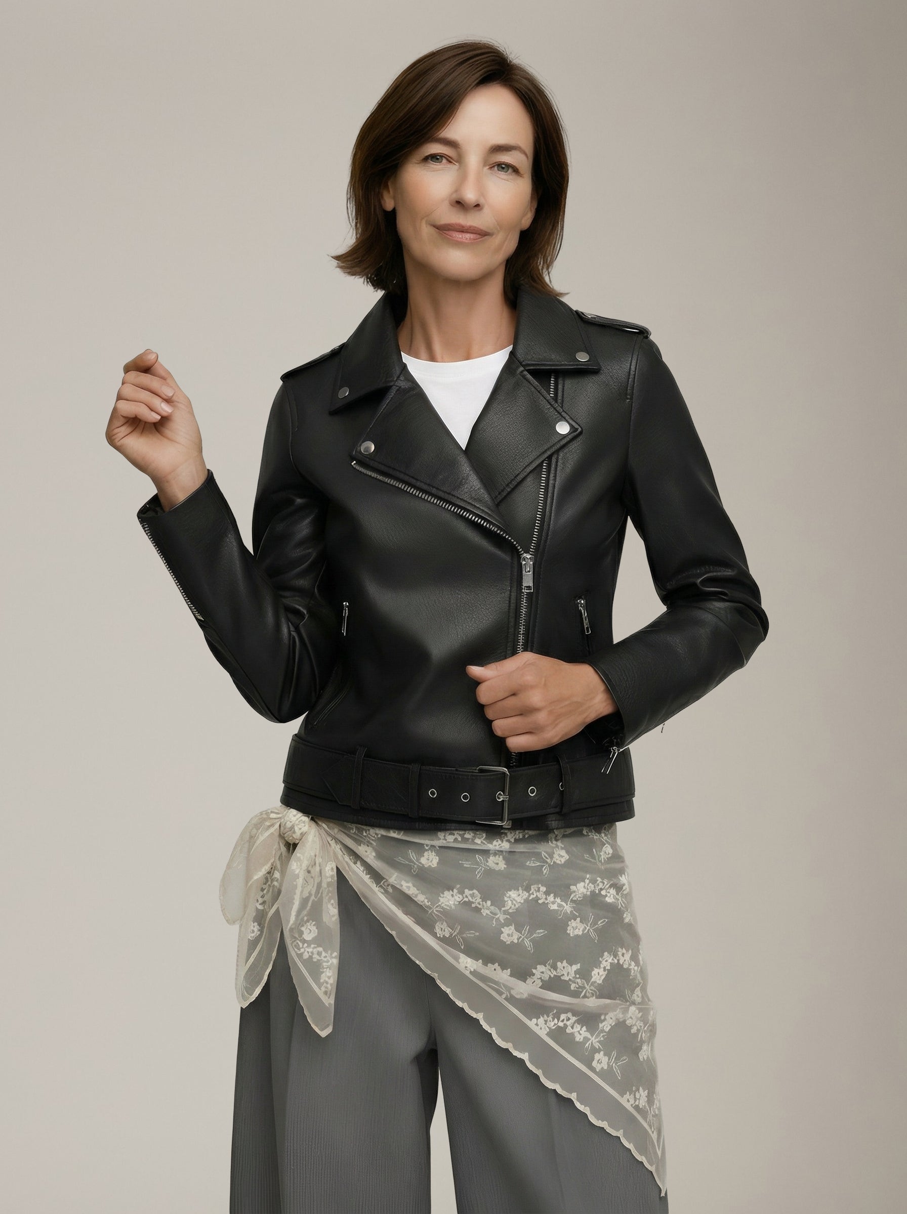 ONLY - Millie Vegan Leather Moto Jacket - 