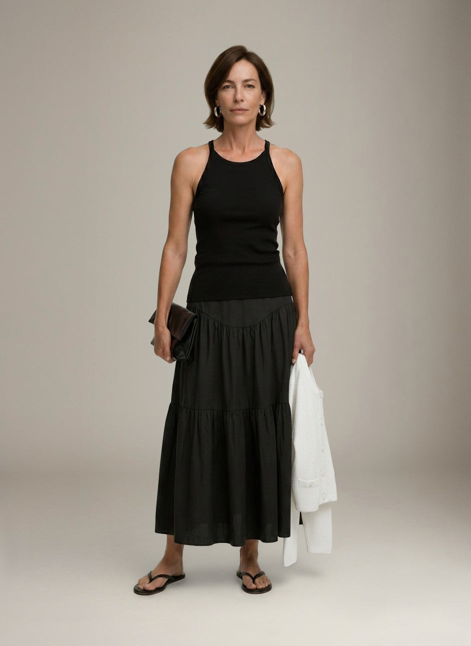 LOVEFINN - Ribbed Tank Top - Black