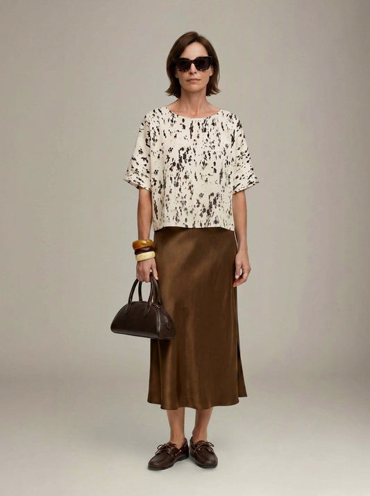 MONK & LOU - Andra Keyhole Blouse - 