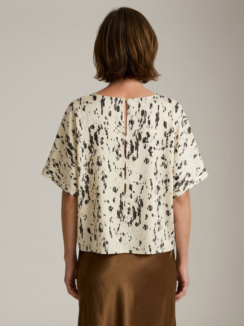 MONK & LOU - Andra Keyhole Blouse - 