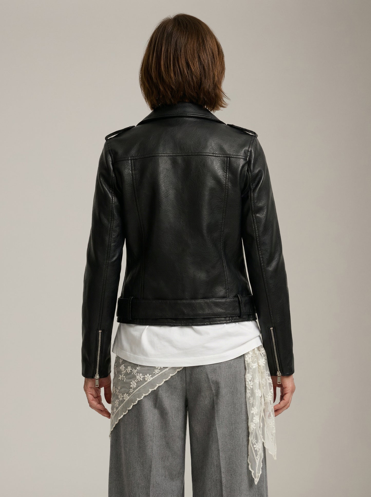 ONLY - Millie Vegan Leather Moto Jacket - 