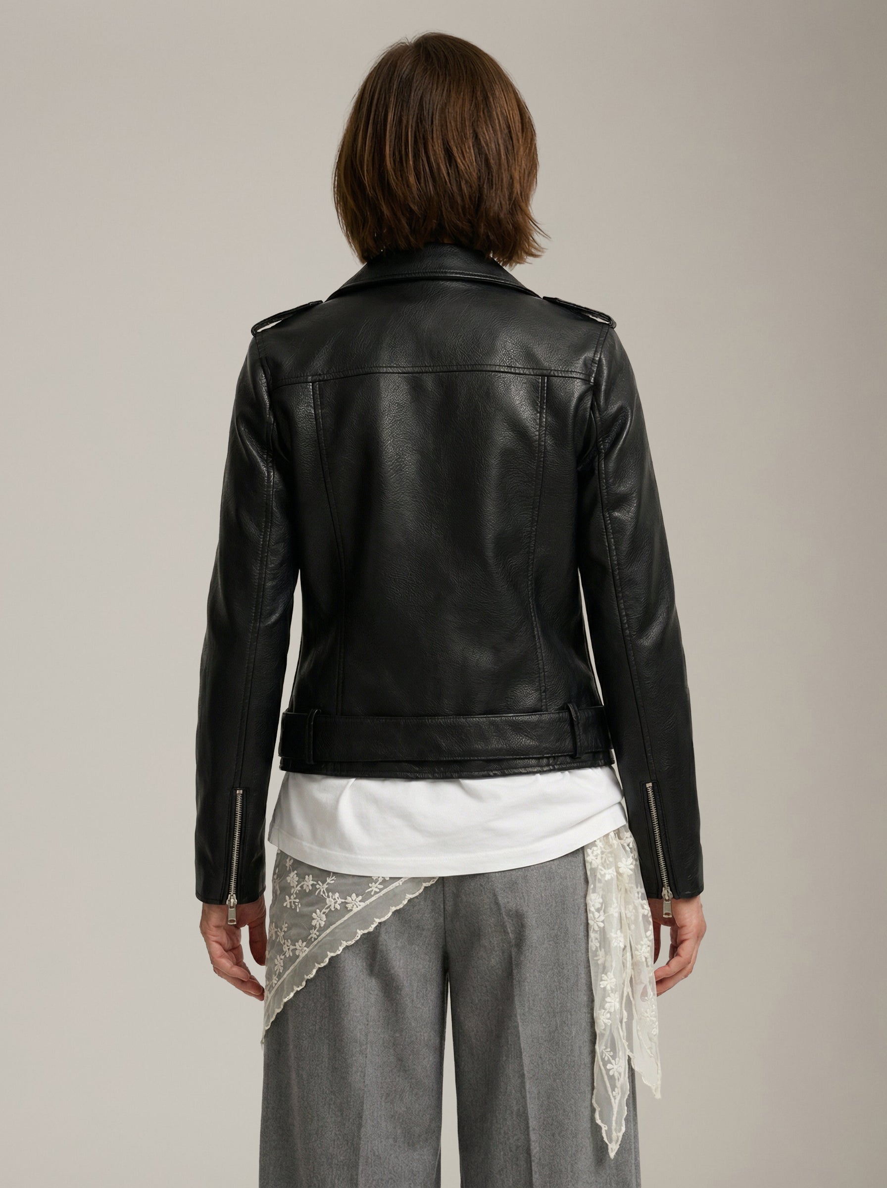 ONLY - Millie Vegan Leather Moto Jacket - 