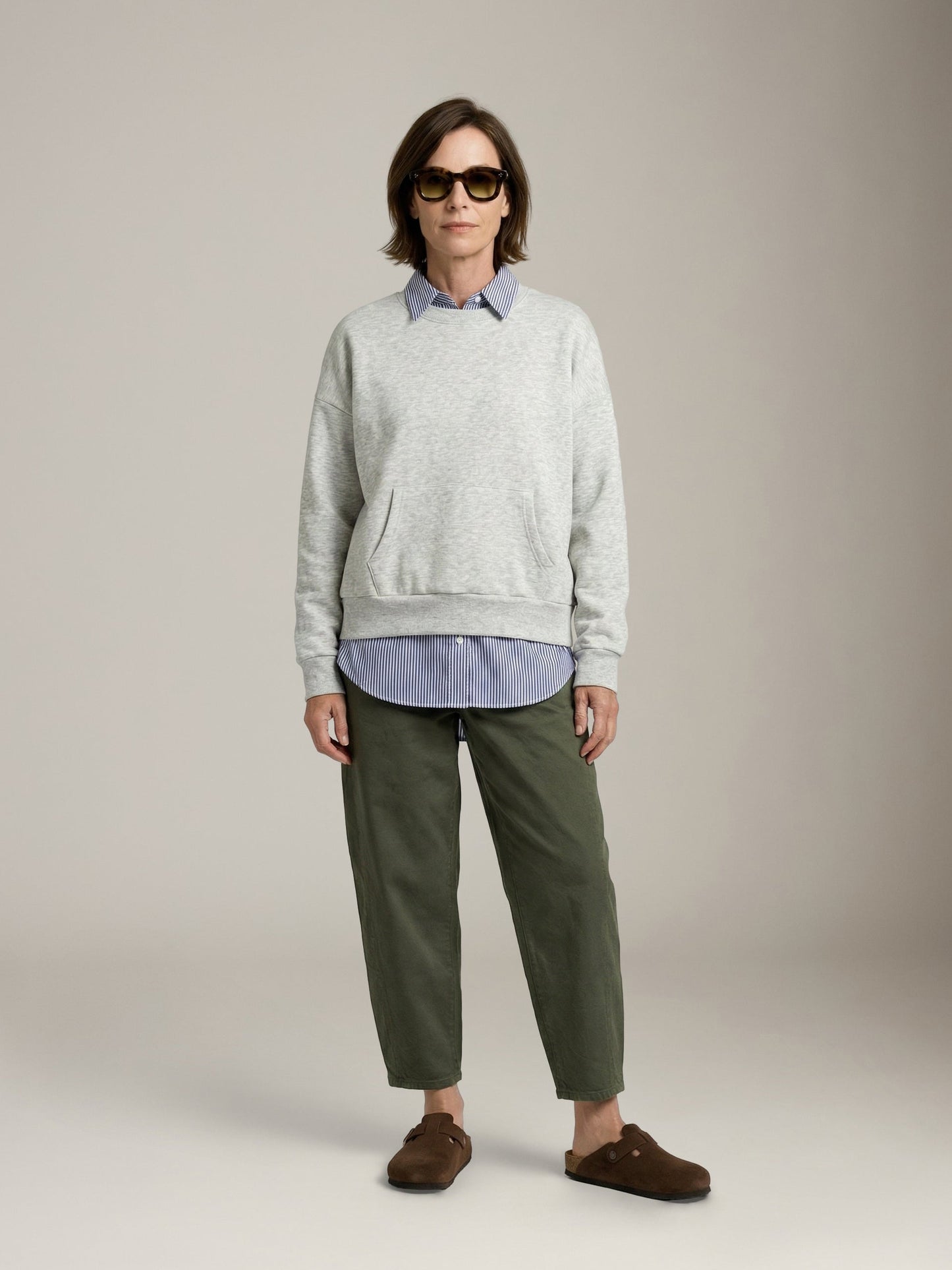 LOVEFINN - Scuba Kangaroo Top - Ash Grey