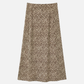 PROPAGANDA - Korane Printed High Slit Skirt - Brownie Floral