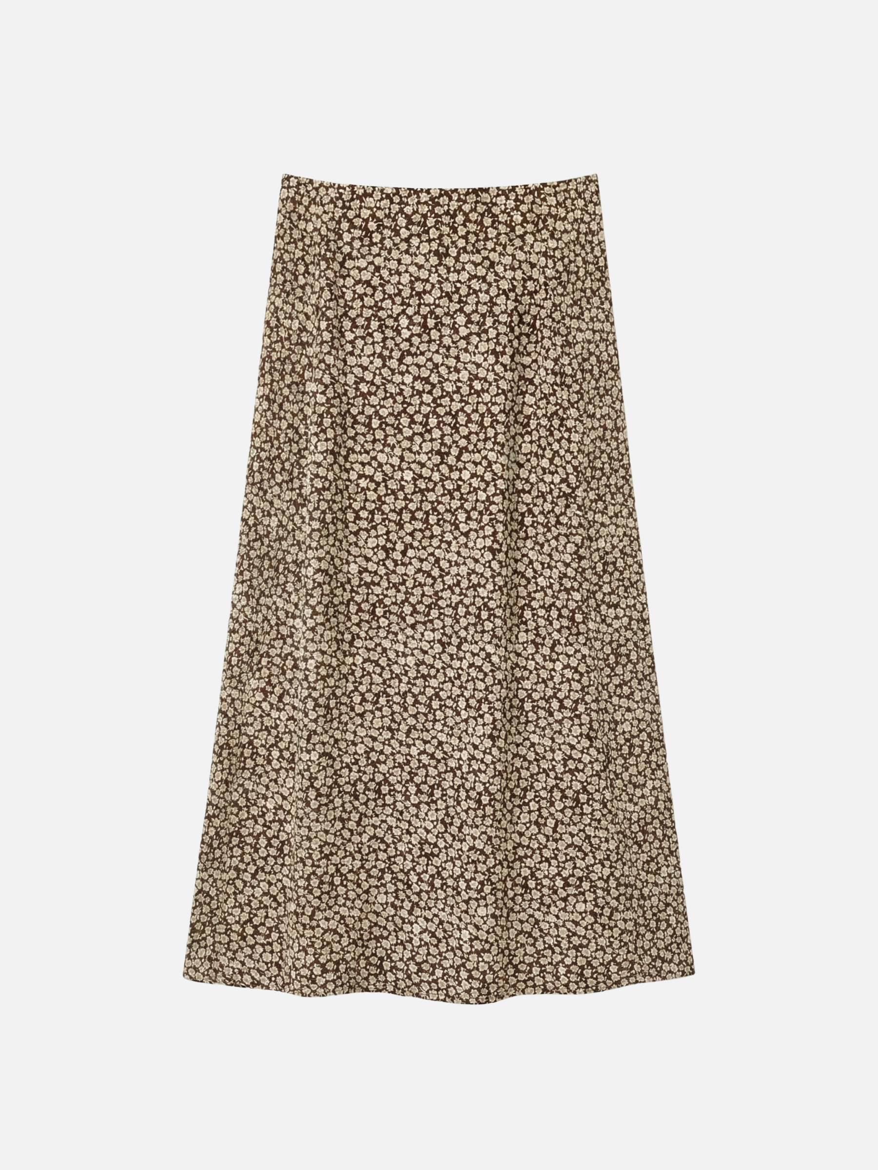 PROPAGANDA - Korane Printed High Slit Skirt - Brownie Floral
