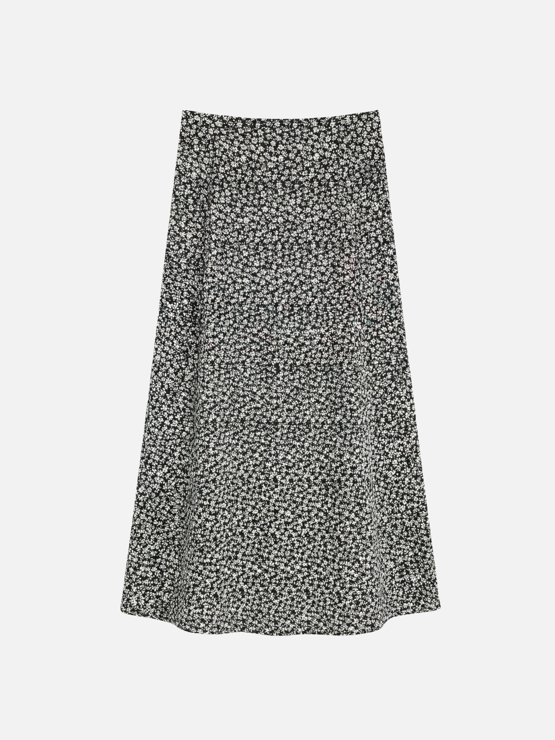 PROPAGANDA - Korane Printed High Slit Skirt - Ink Floral